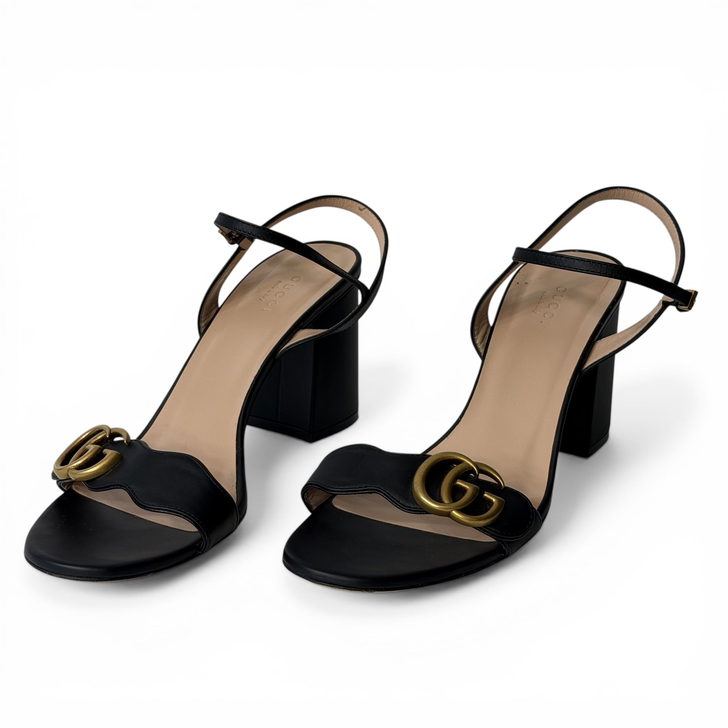 Gucci Sandales à Talons GG Marmont T.40 Noires | Les Folies d’Eugénie