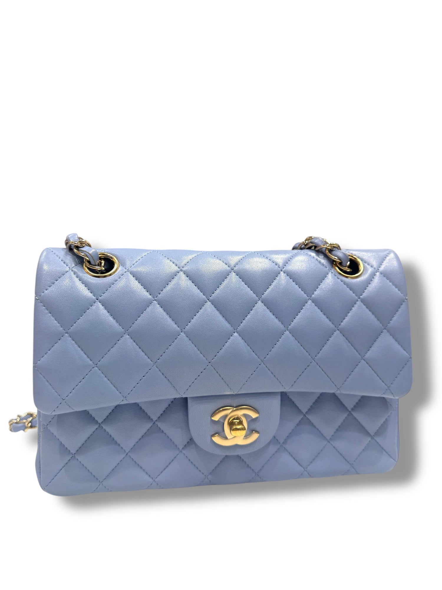 Chanel - Sac 11.12 Classique Timeless small Bleu nuage