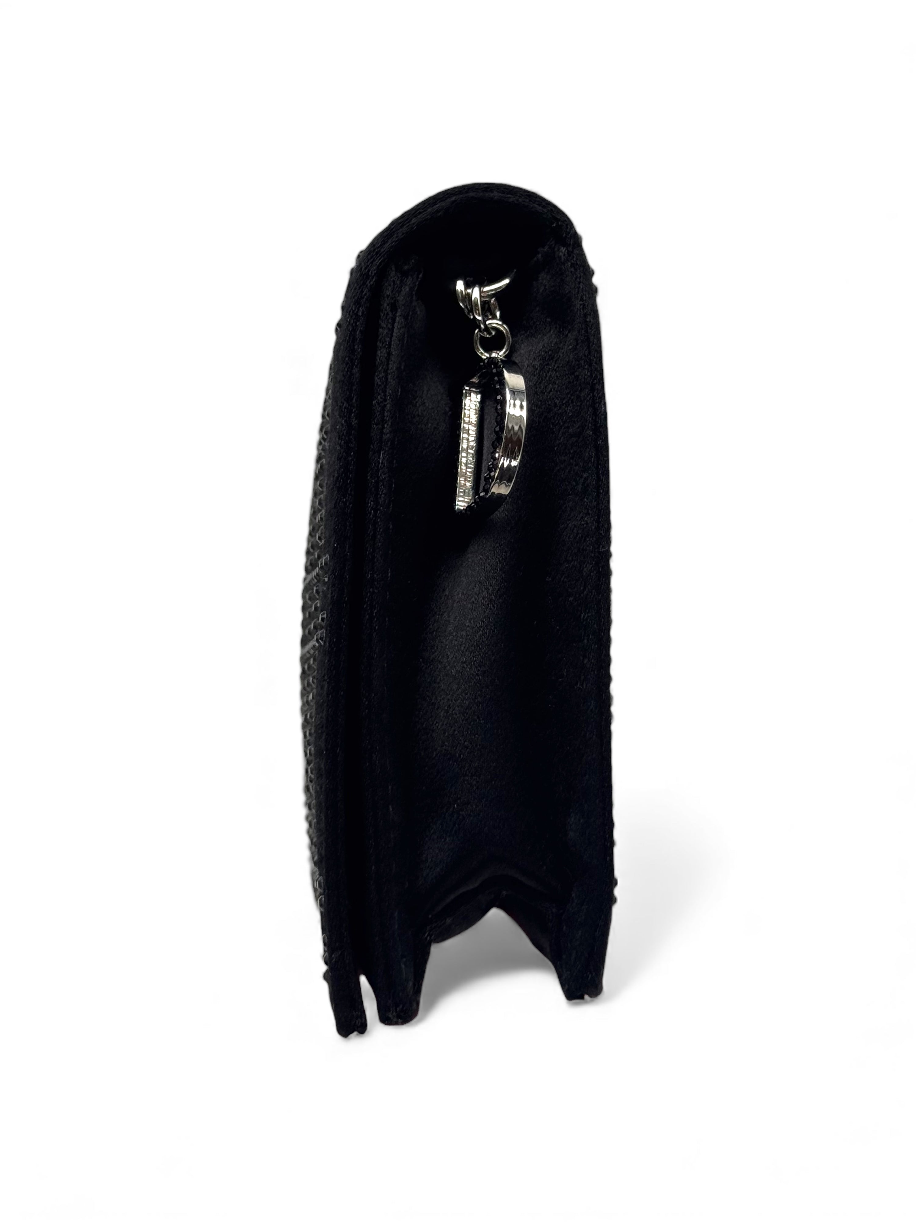 Dior - Glitzernde Handtasche aus schwarzem Stoff