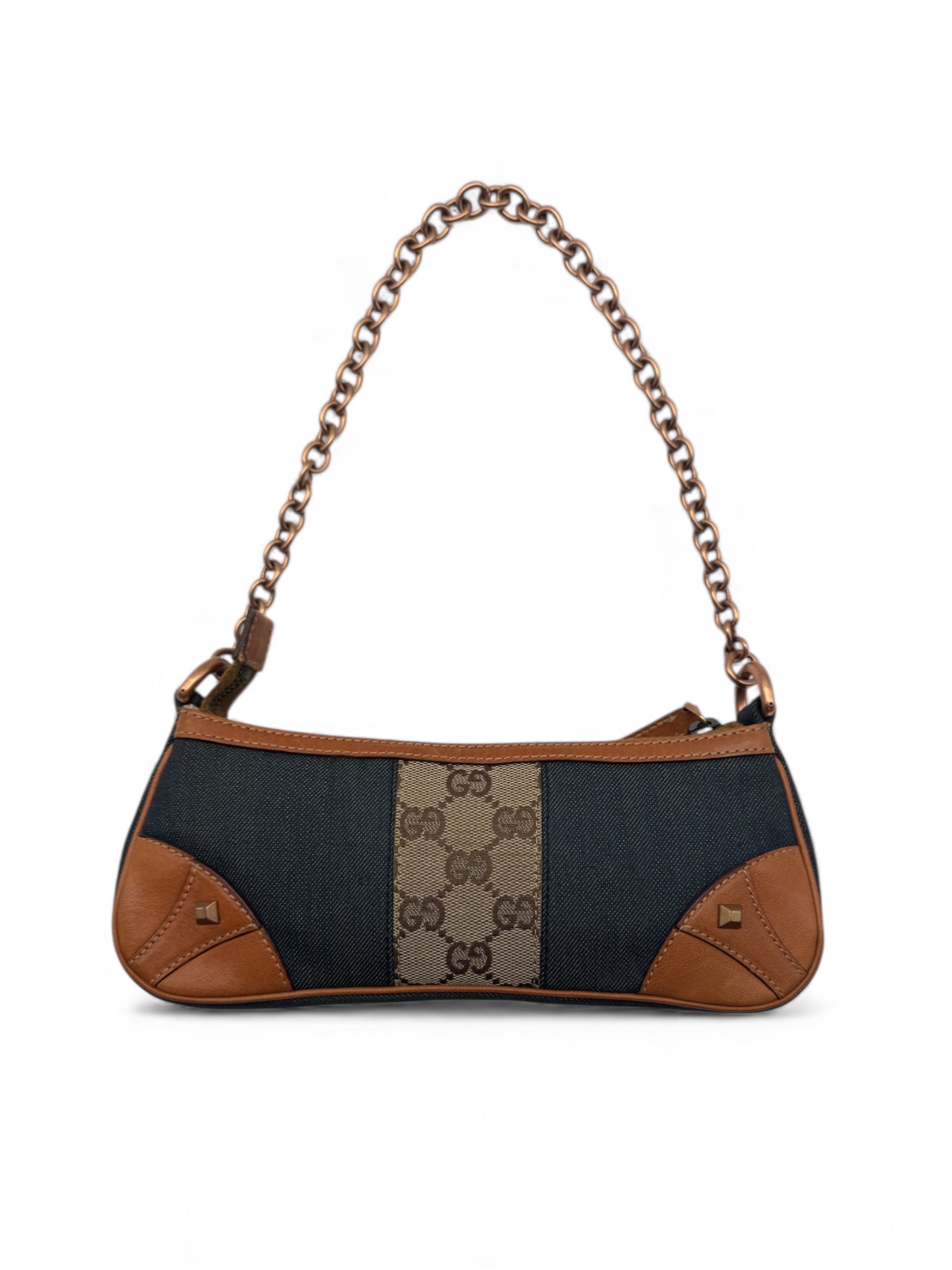 Gucci - Schultertasche aus Jeansstoff