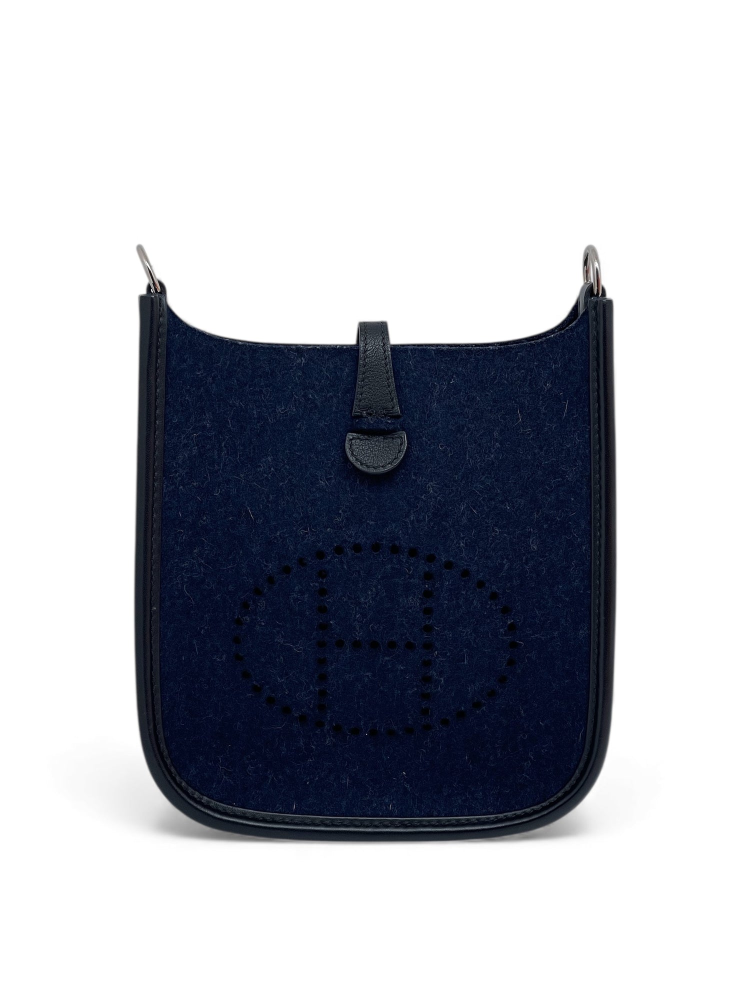 Hermès - Sac mini Evelyne 16 en laine bleu