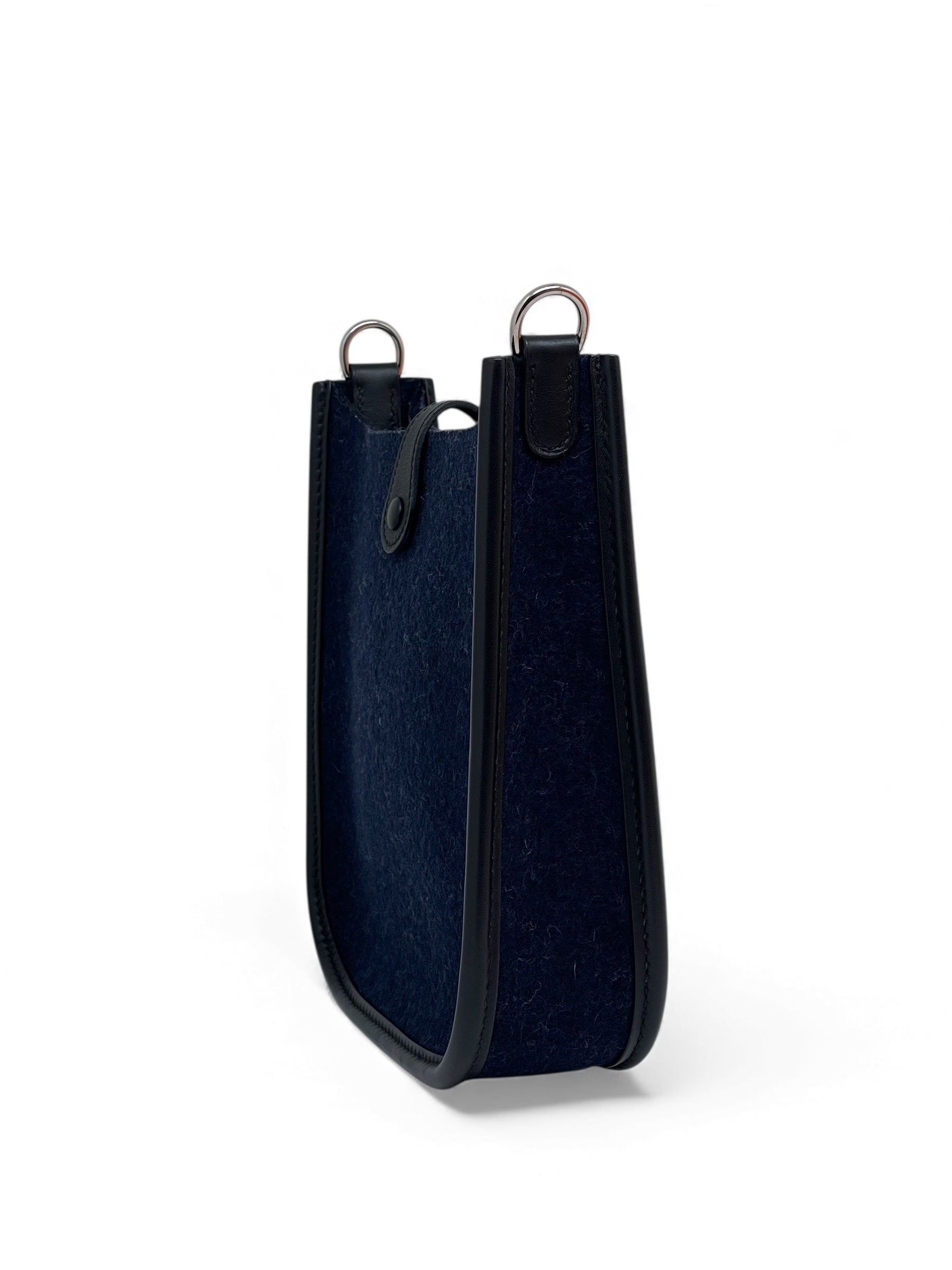 Hermès - Sac mini Evelyne 16 en laine bleu