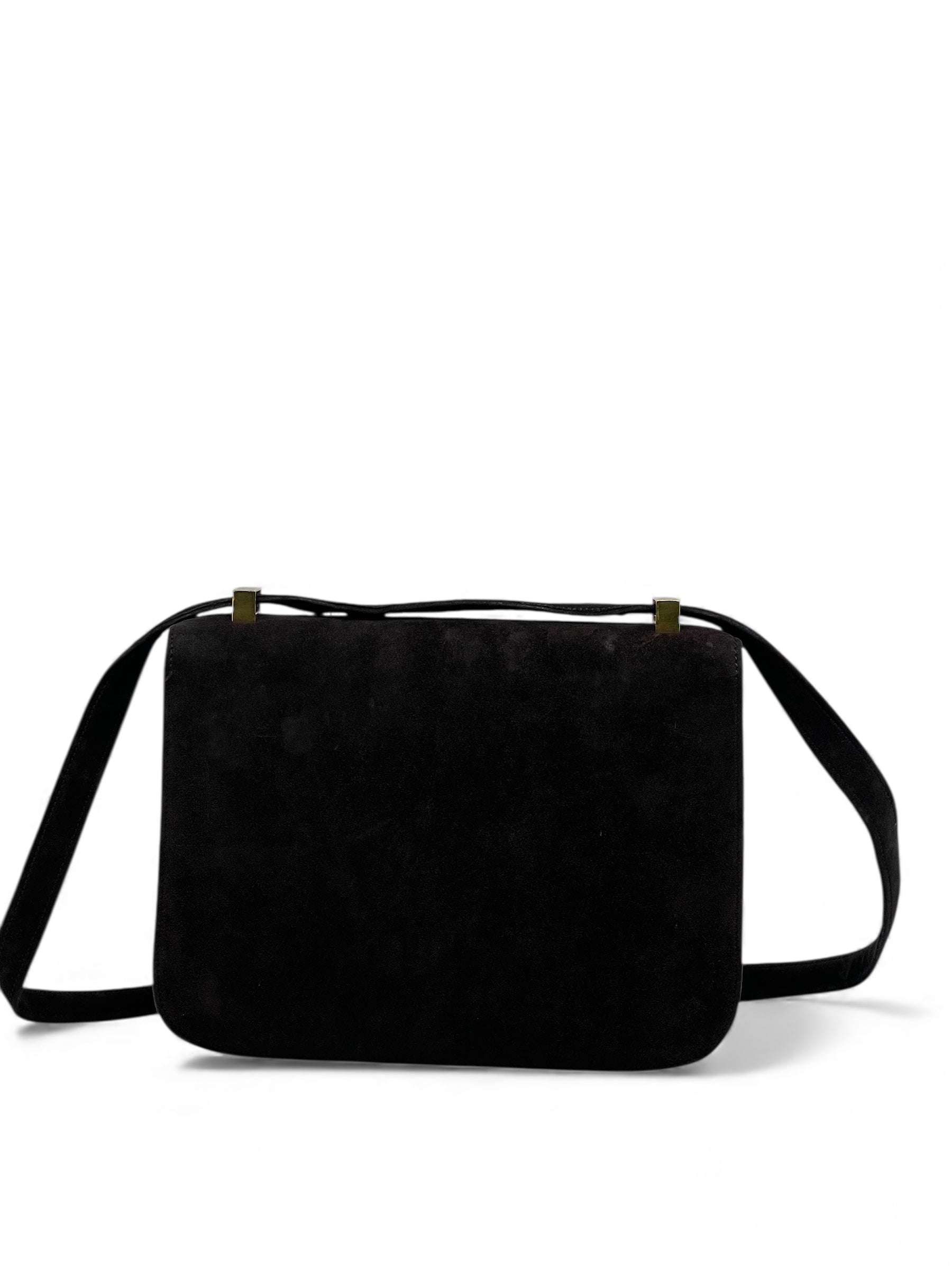 Hermès - Sac Constance en Suède marron