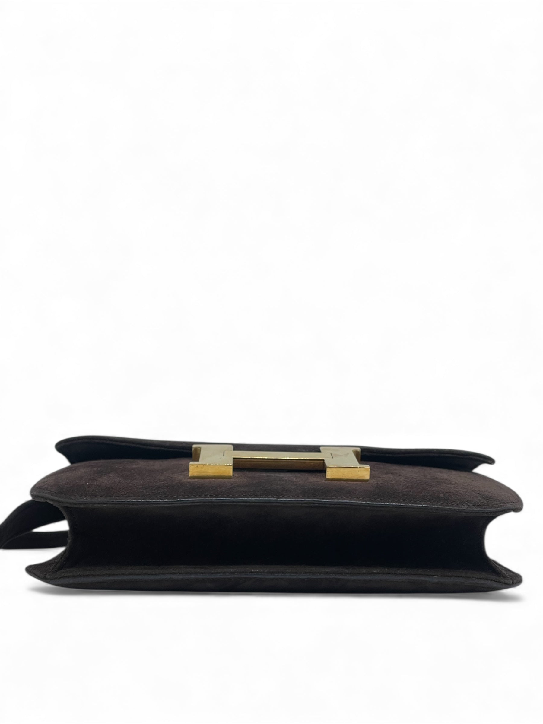 Hermès - Sac Constance en Suède marron