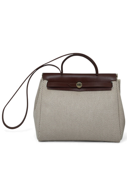 Hermès - Sac Herbag beige en toile