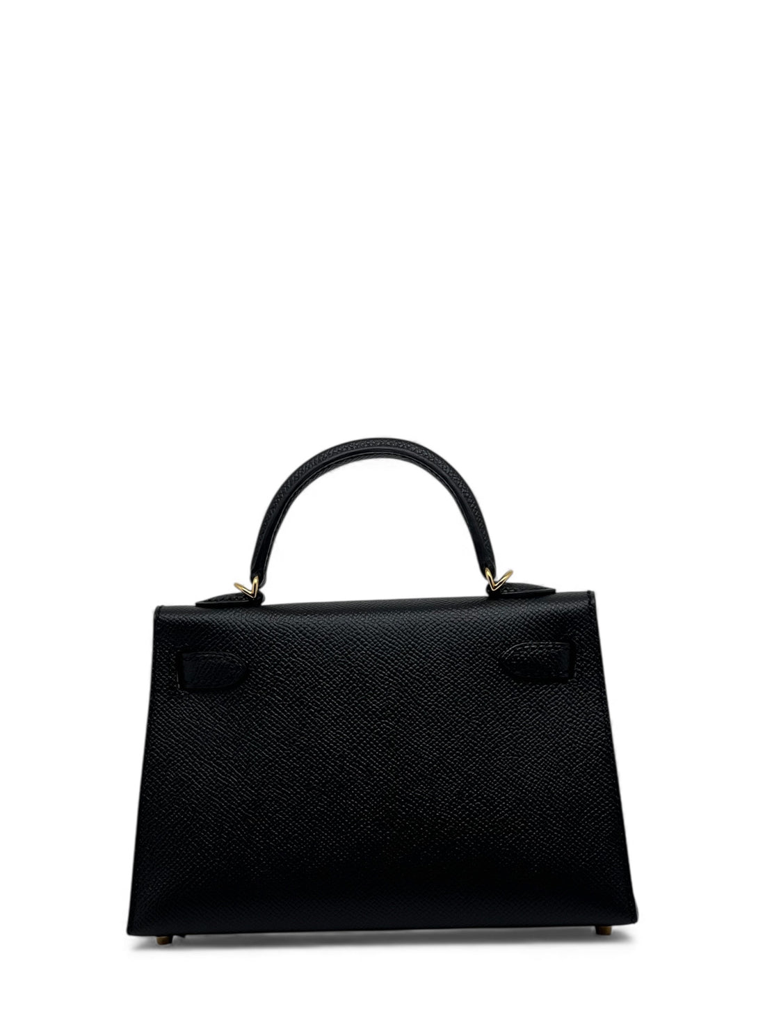 Hermès - Sac mini Kelly 18 cuir veau epsom noir
