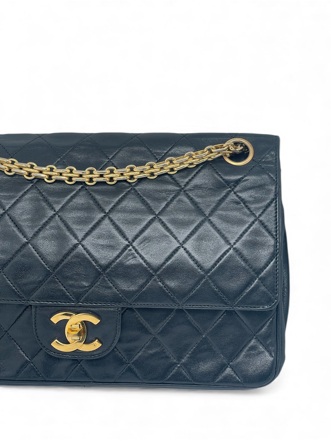 Chanel - Sac Timeless Double Flap Chaîne grain de riz