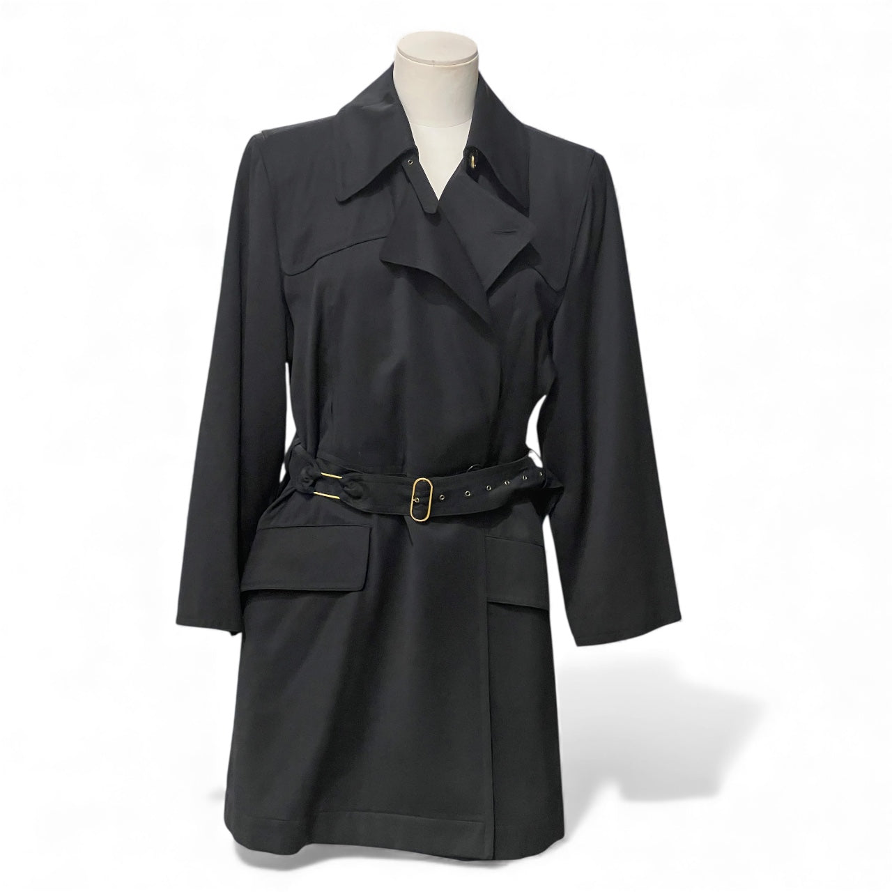 Hermès -  Trench noir T38