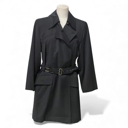 Hermès -  Trench noir T38