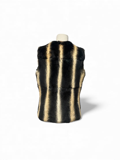 Yves Salomon - Veste fourrure lapin sans manches T38