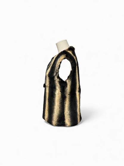 Yves Salomon - Veste fourrure lapin sans manches T38