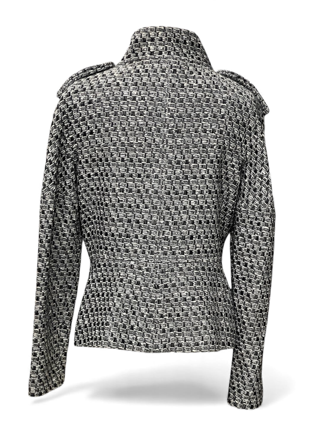 Chanel - Veste en tweed zippée  T.42
