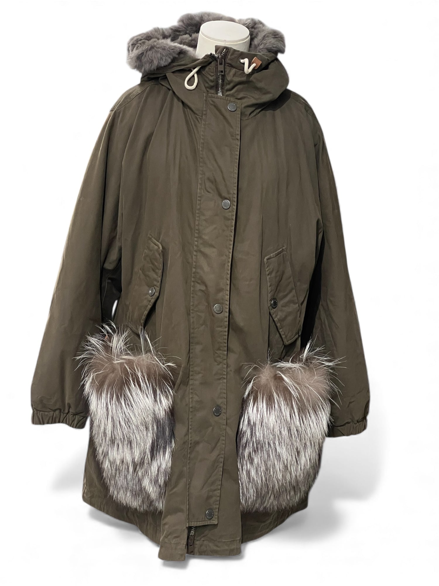 Max Mara - Parka fourrure T42
