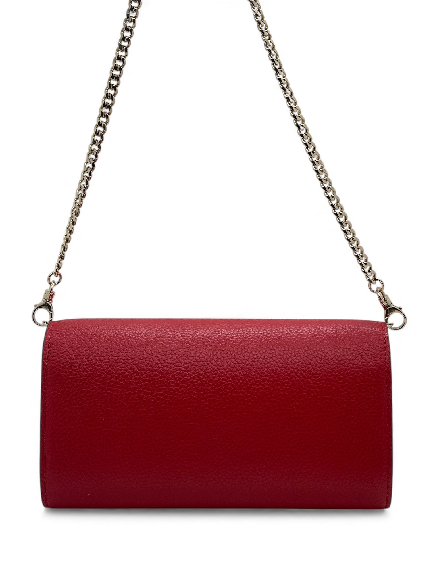 Louboutin - Sac Pochette Paloma rouge