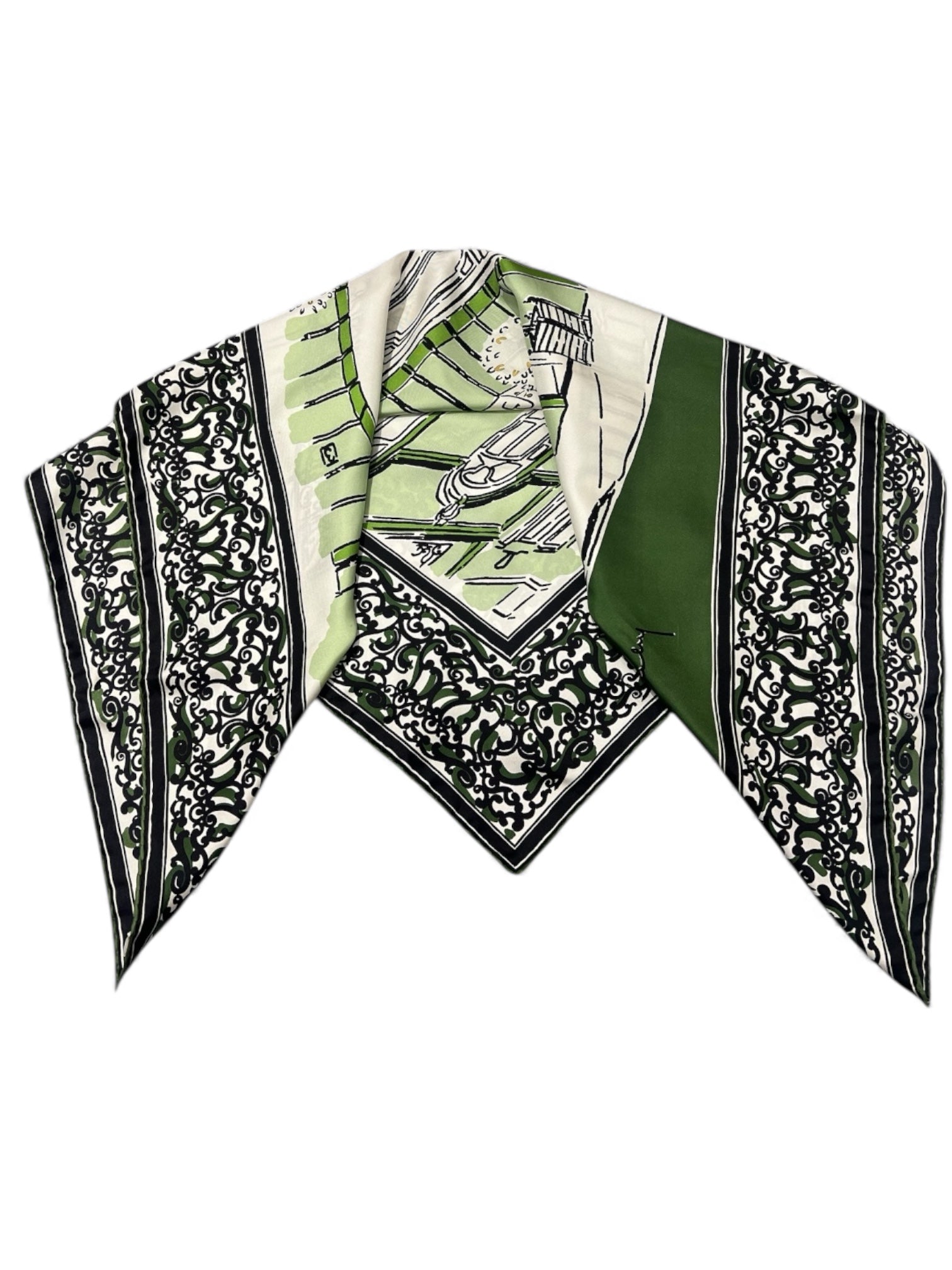 Givenchy - Green silk scarf
