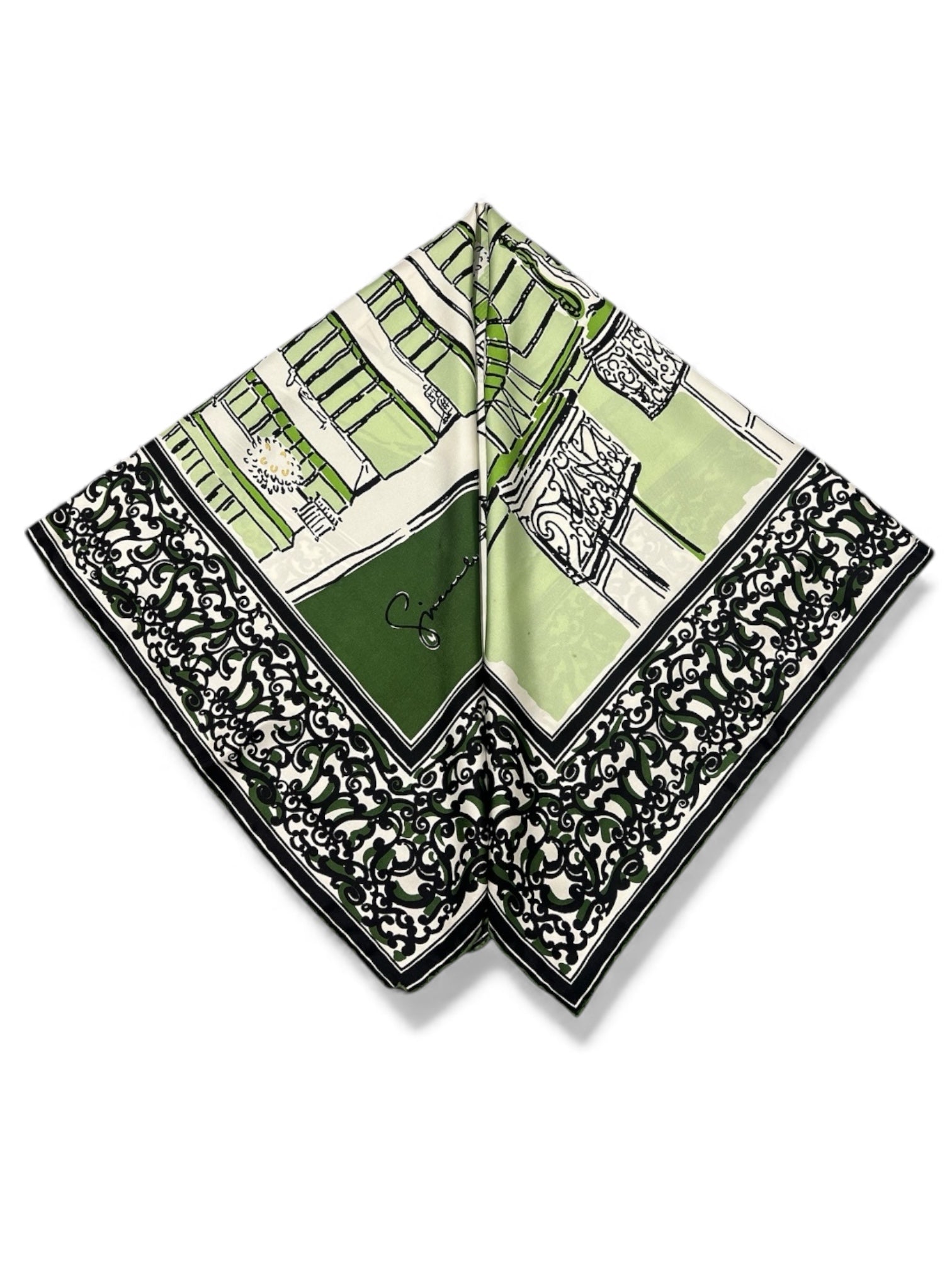 Givenchy - Carré vert en soie