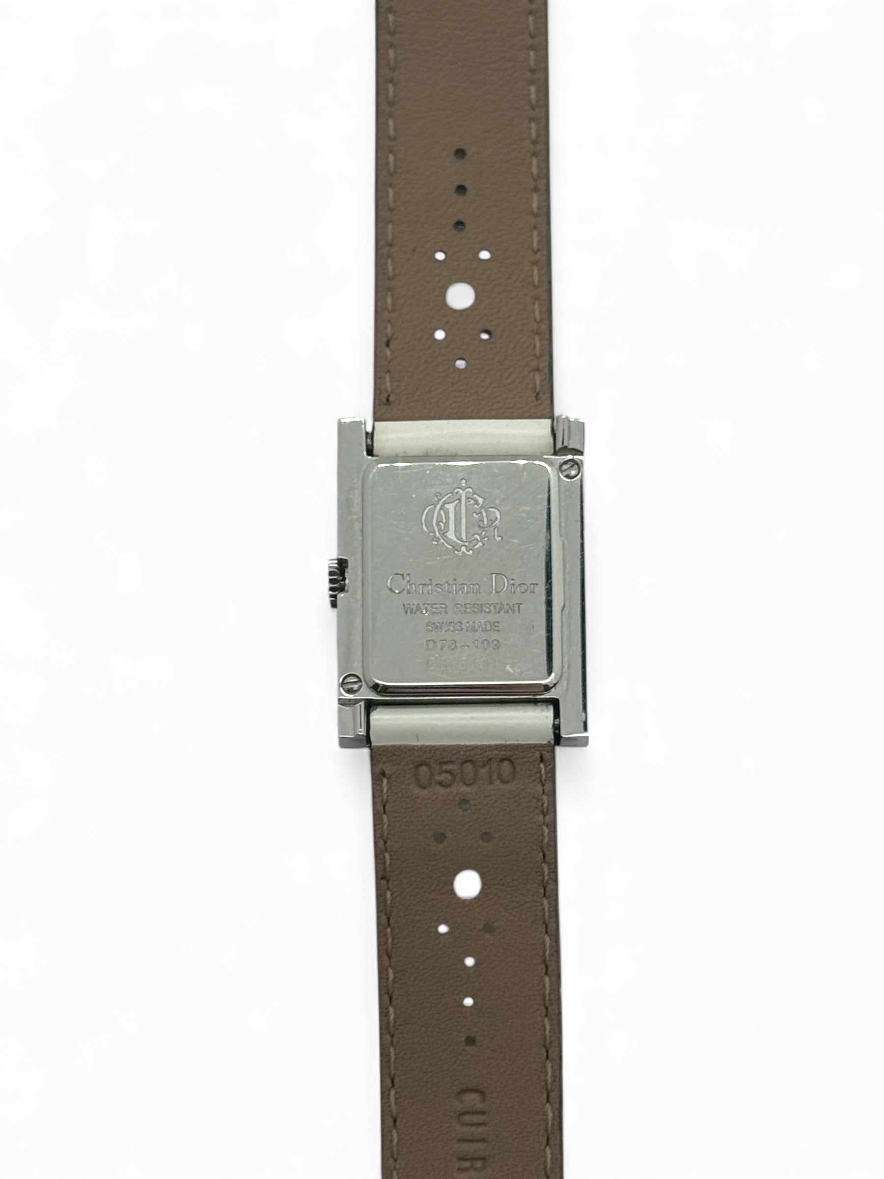 Christian Dior - Montre malice noir et blanche à perles