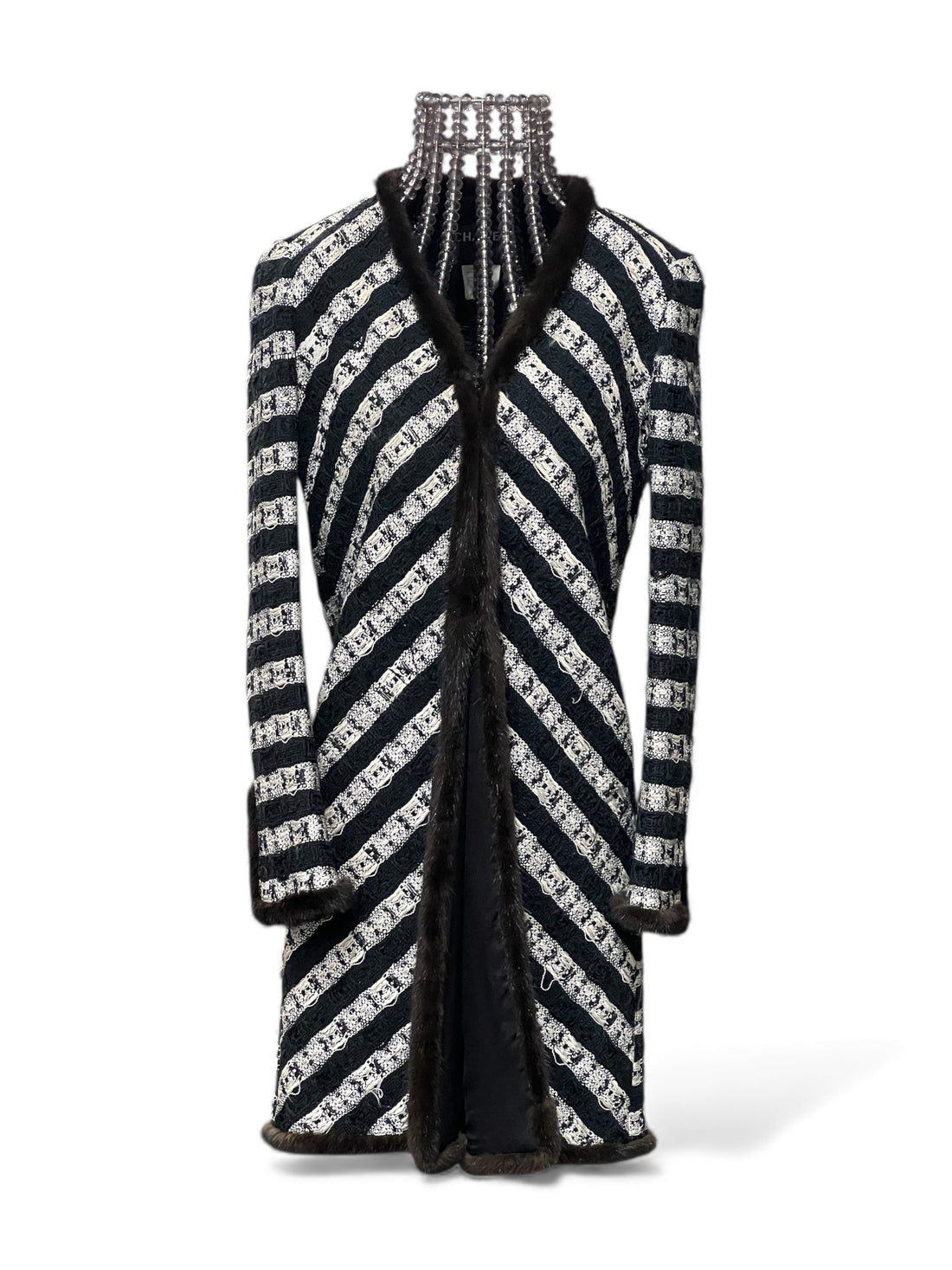 Chanel - Manteau midi avec la doublure T.40