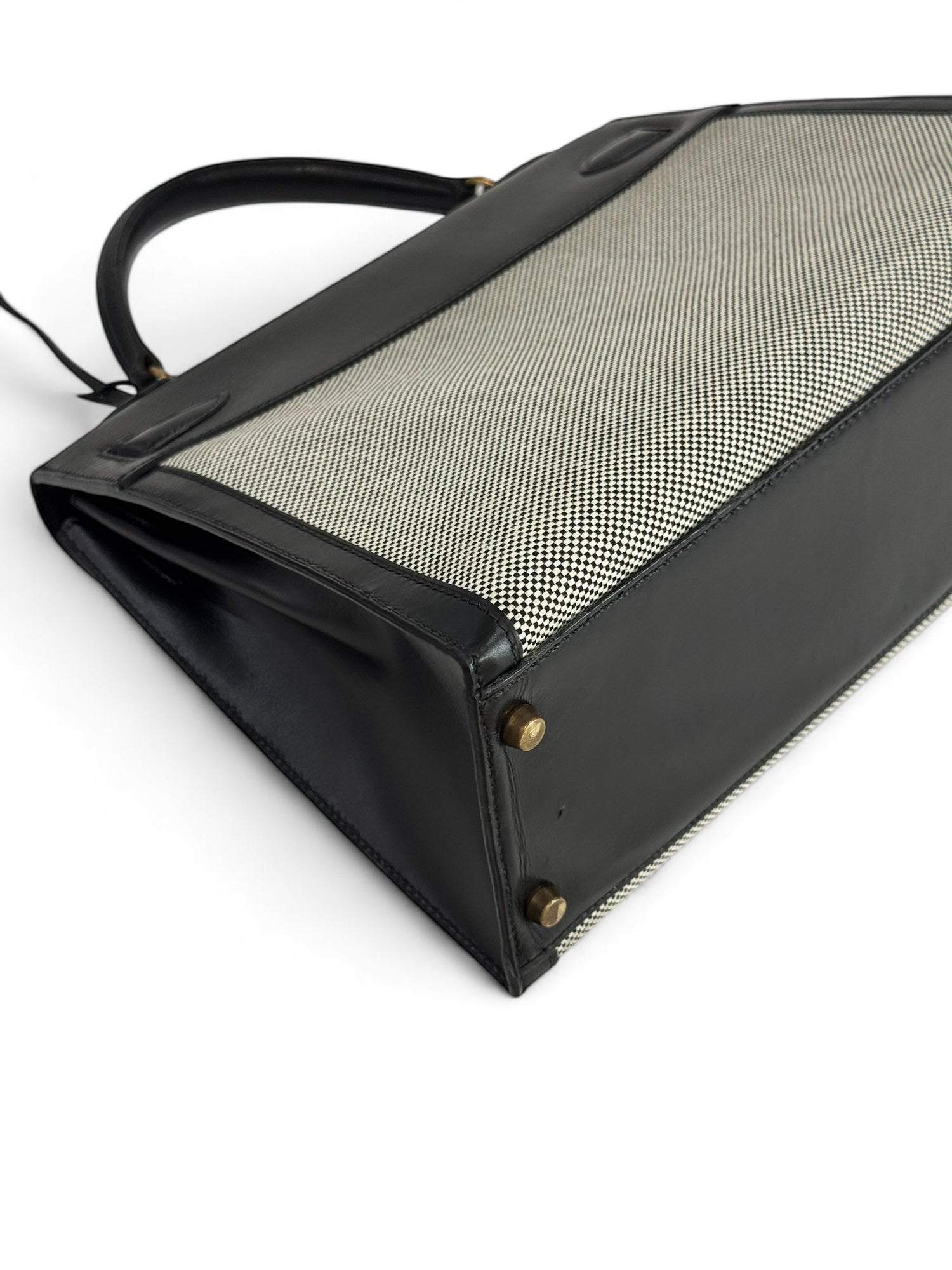 Hermès - Sac Kelly 32 en toile et cuir