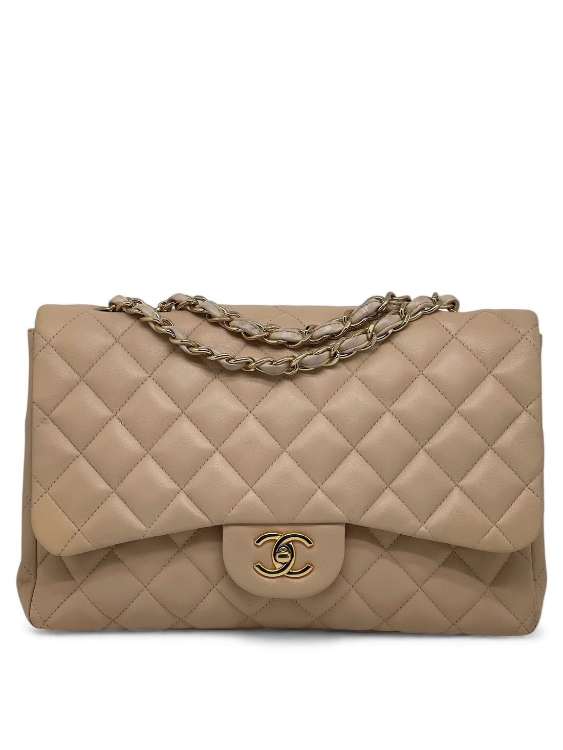 Chanel - Sac Jumbo beige