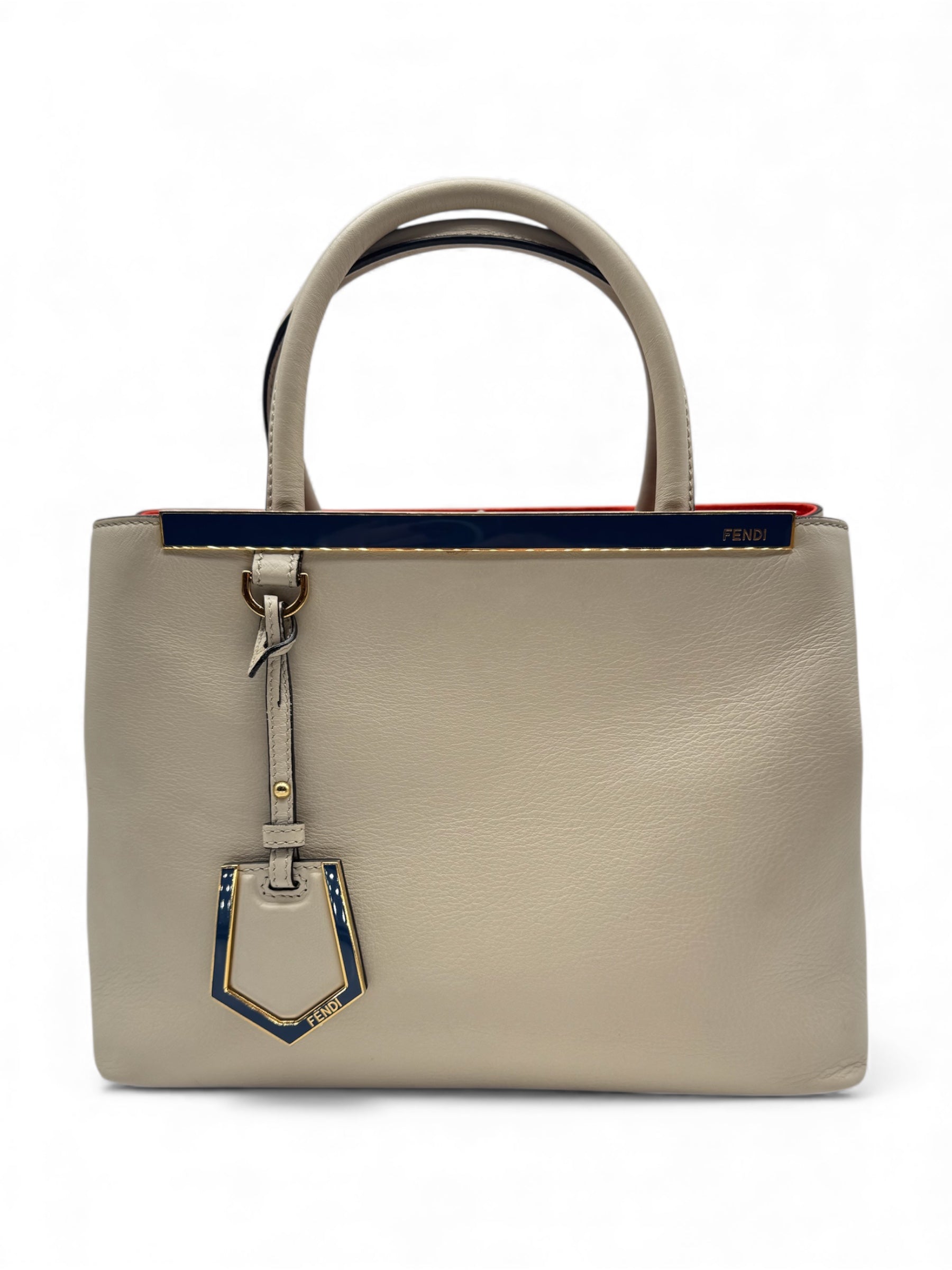 Fendi - Beigefarbene Handtasche 2 Tage mit Schulterriemen
