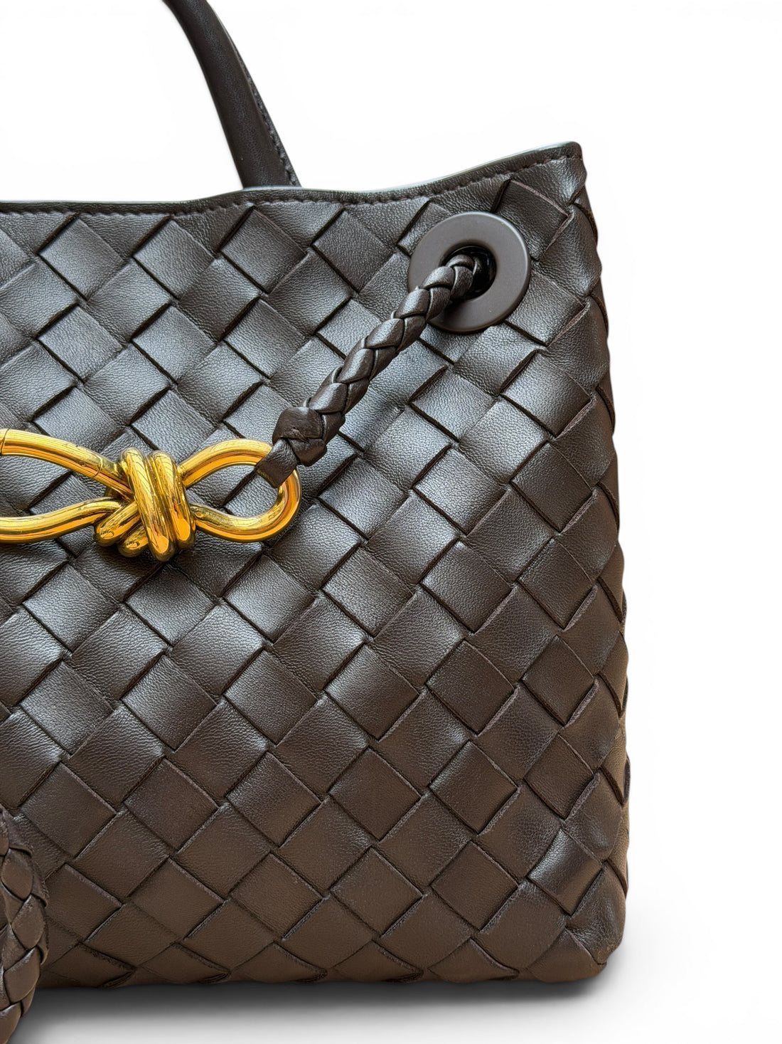 Bottega Veneta – Andiamo-Tasche PM in Schokoladenbraun