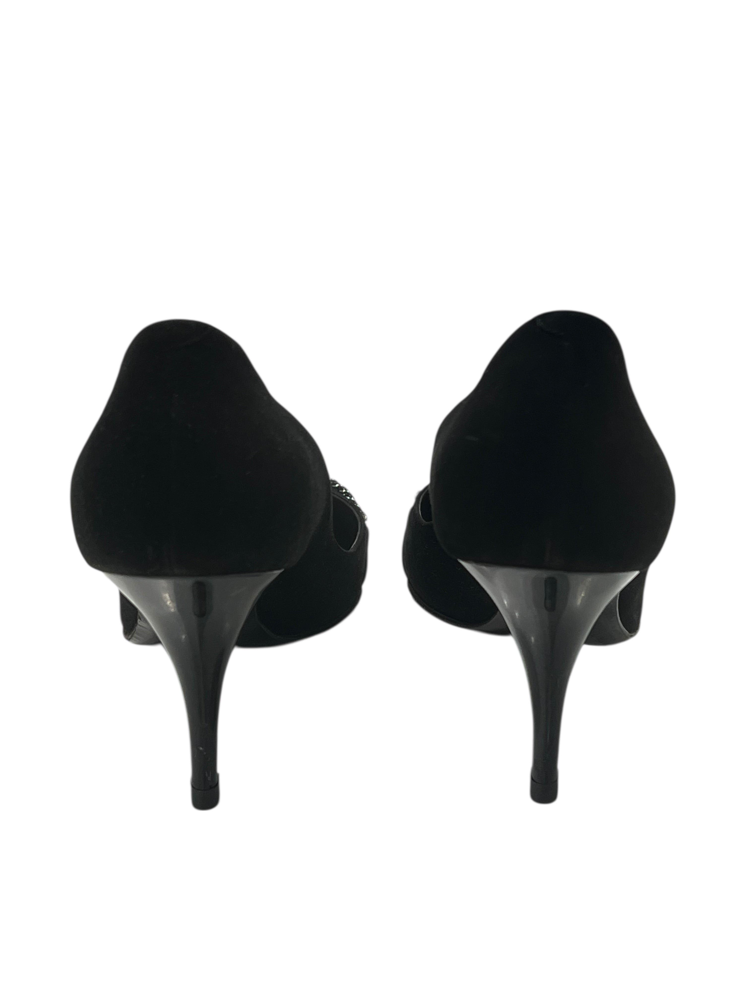 Dior - escarpins daim noir T 38