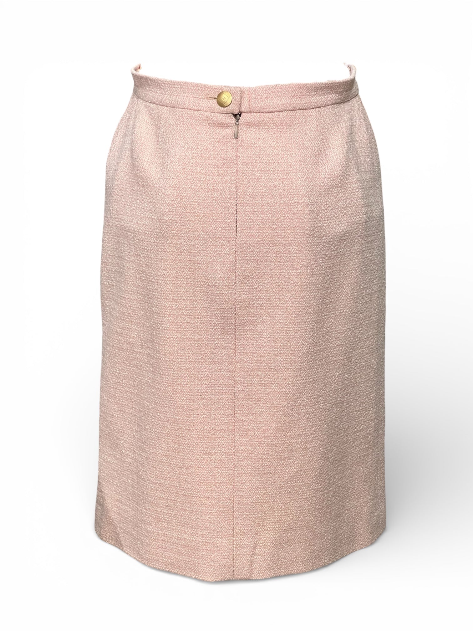 Chanel -  Jupe en tweed rose T38