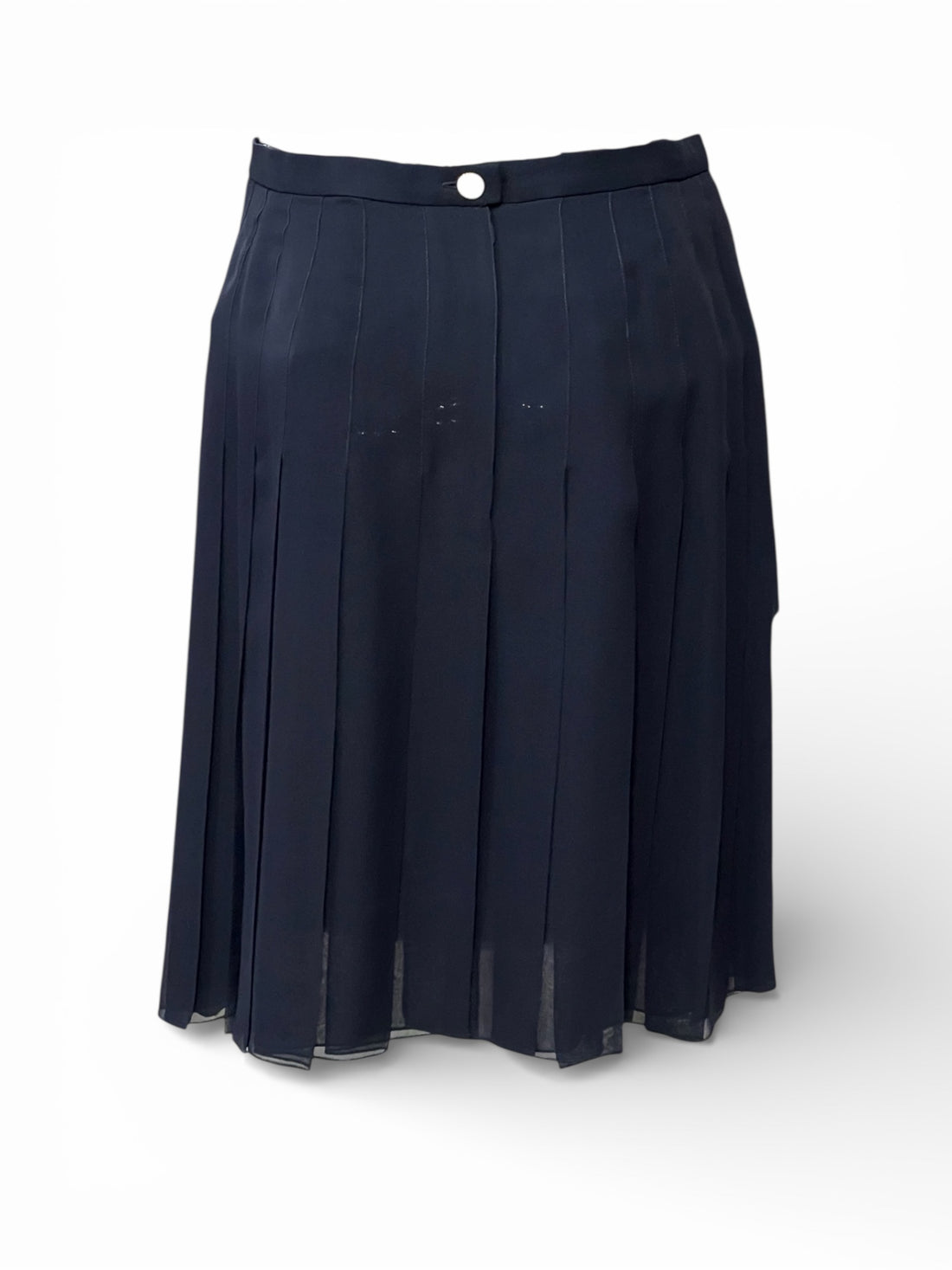 Chanel -  Jupe patineuse bleu marine T42