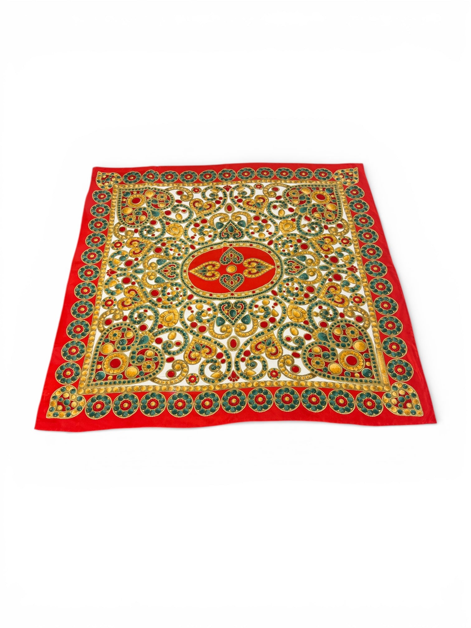 Dior -  Foulard en soie rouge