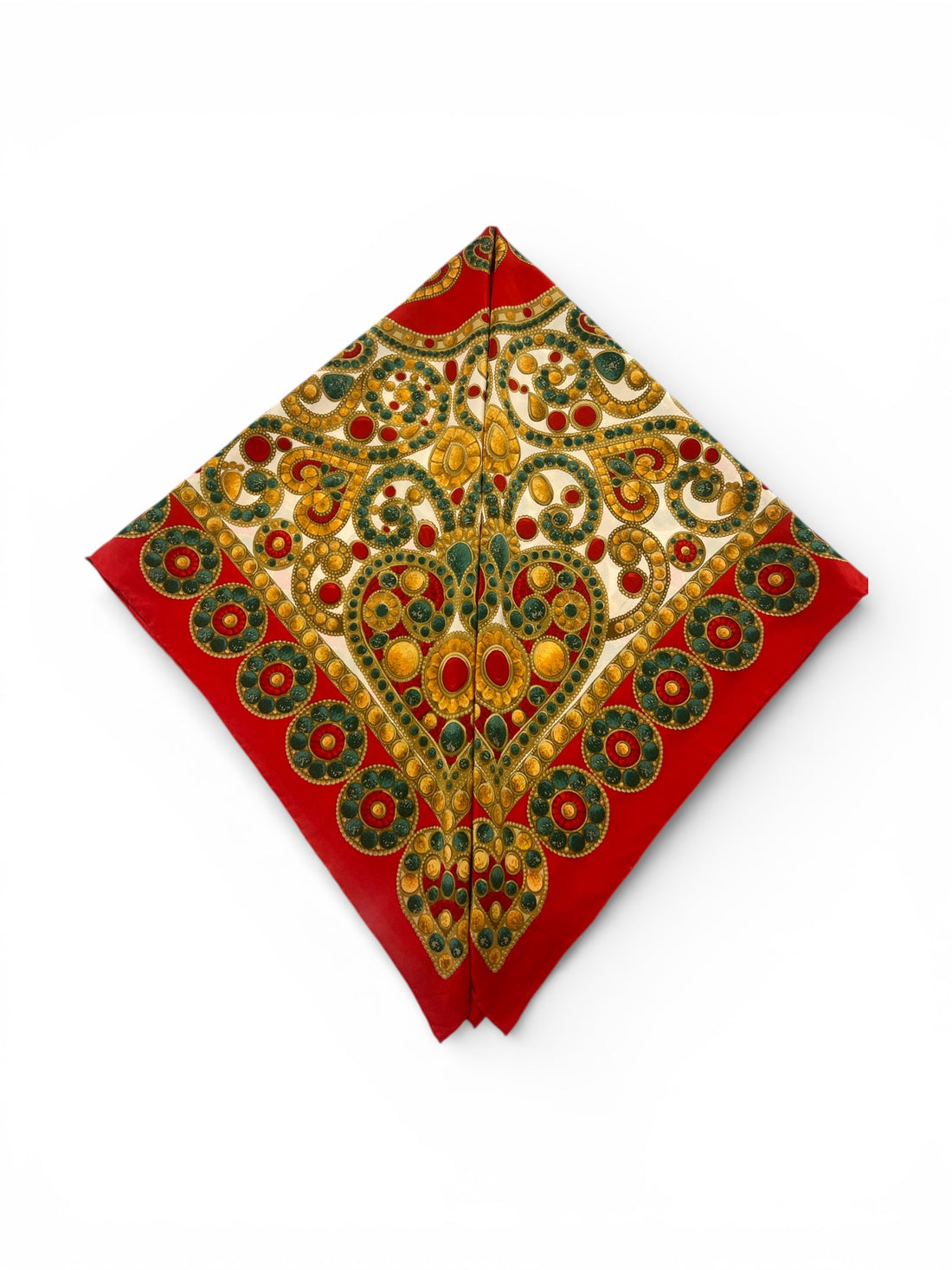 Dior -  Foulard en soie rouge