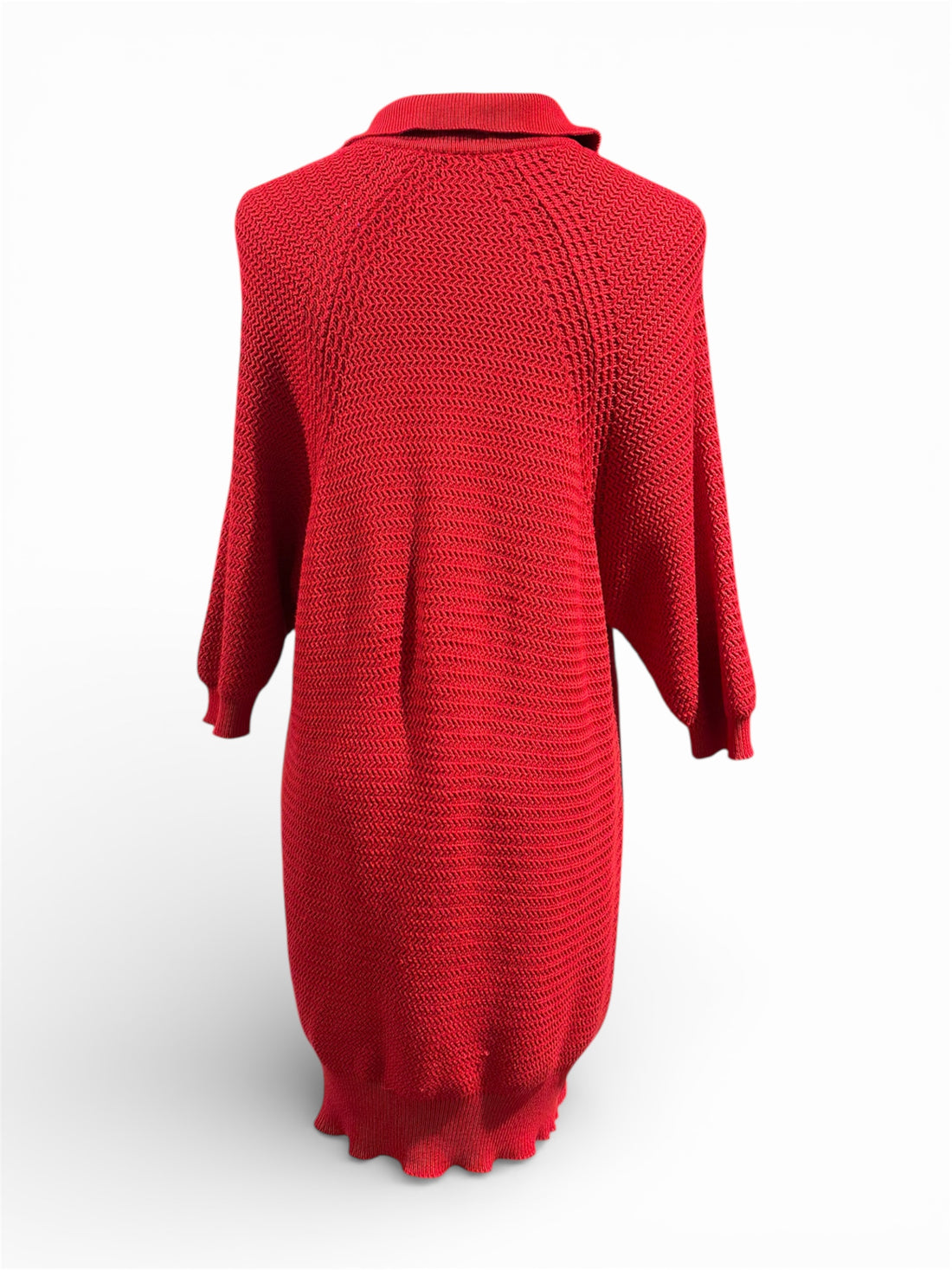Chanel - Robe en crochet rouge sans manches T36