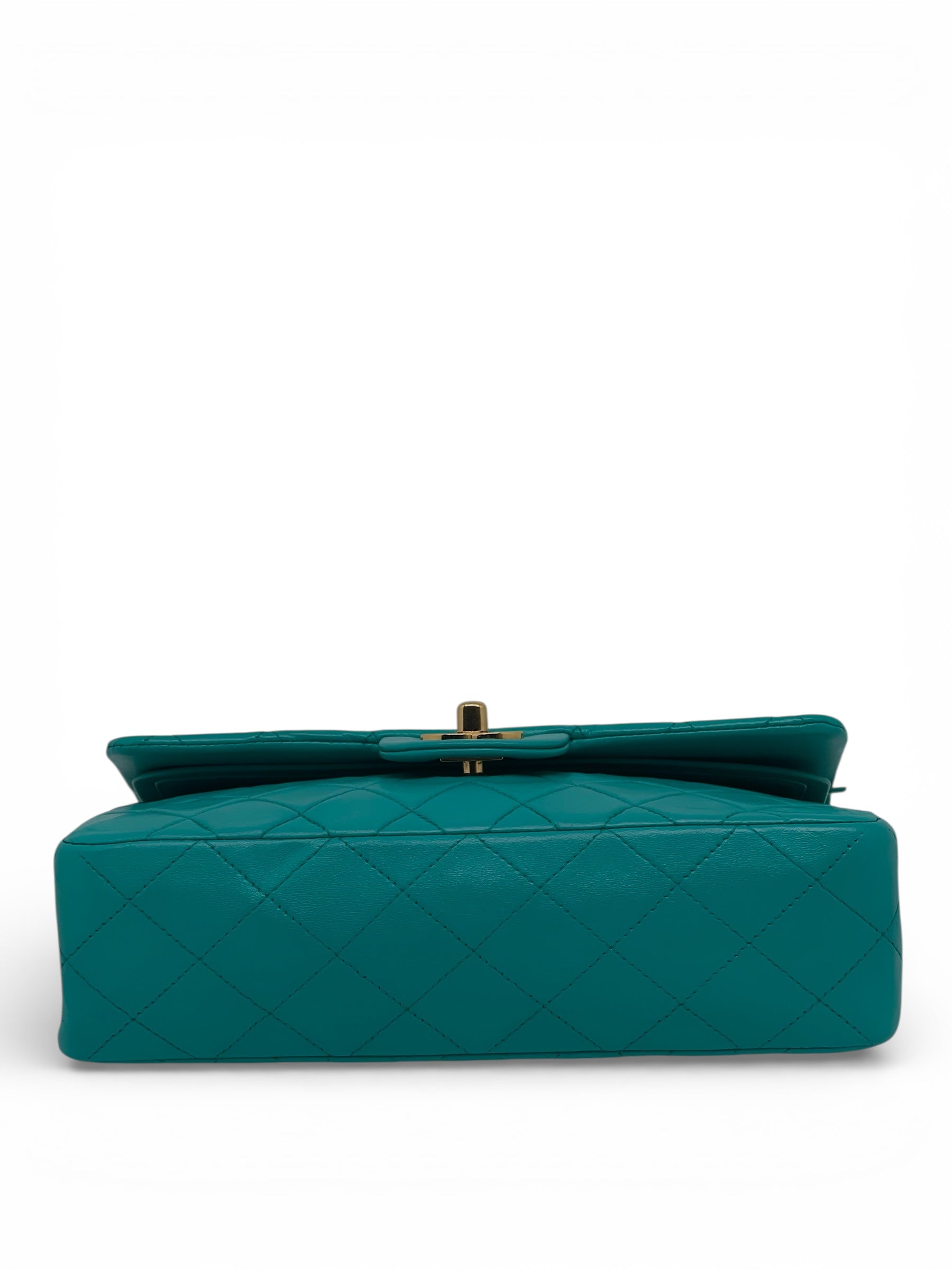 Chanel - Timeless 23 bag in turquoise blue lambskin