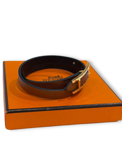 Hermès - Bracelet Behapi double tour T.2