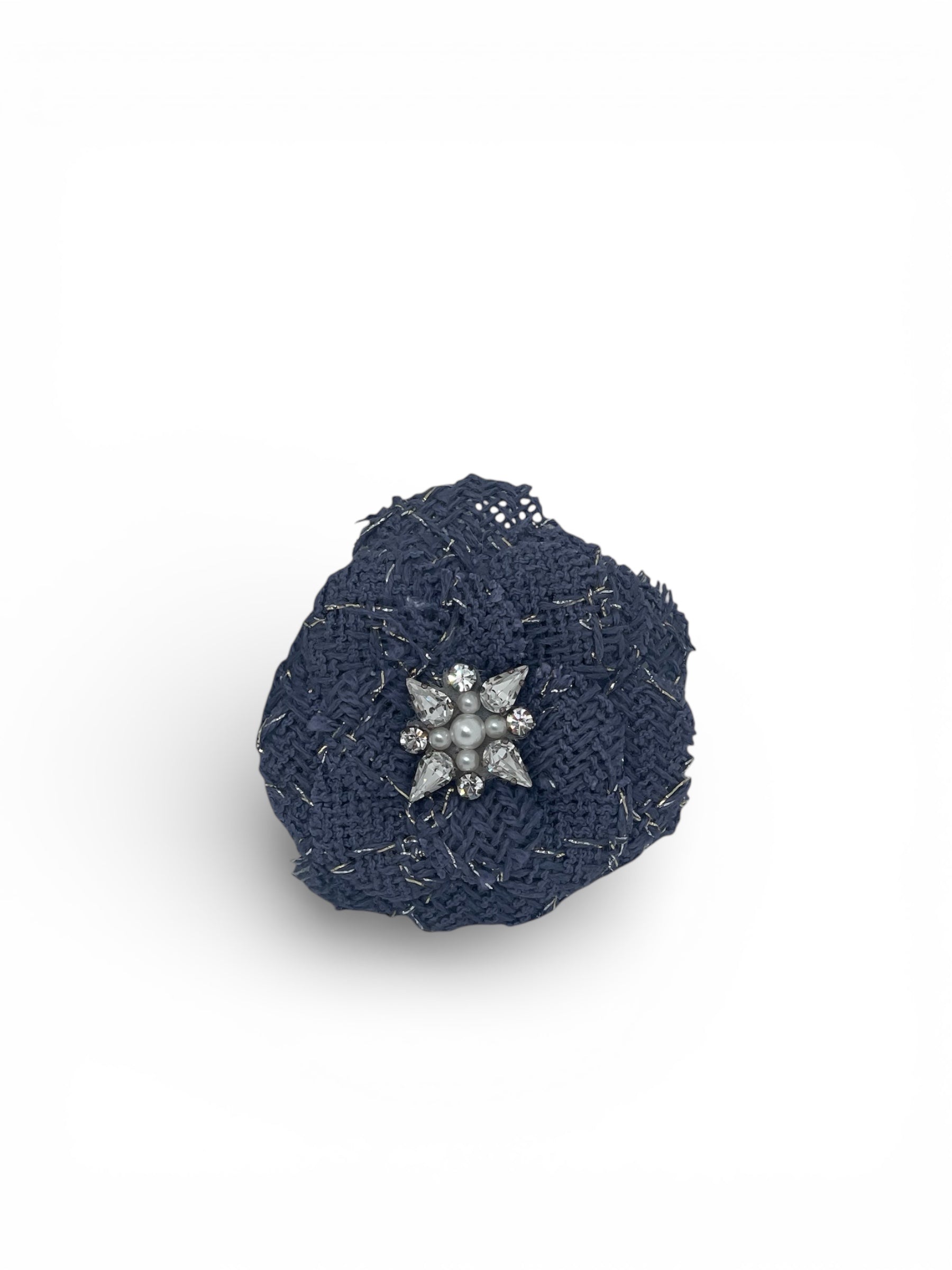 Chanel - Spilla blu in tweed