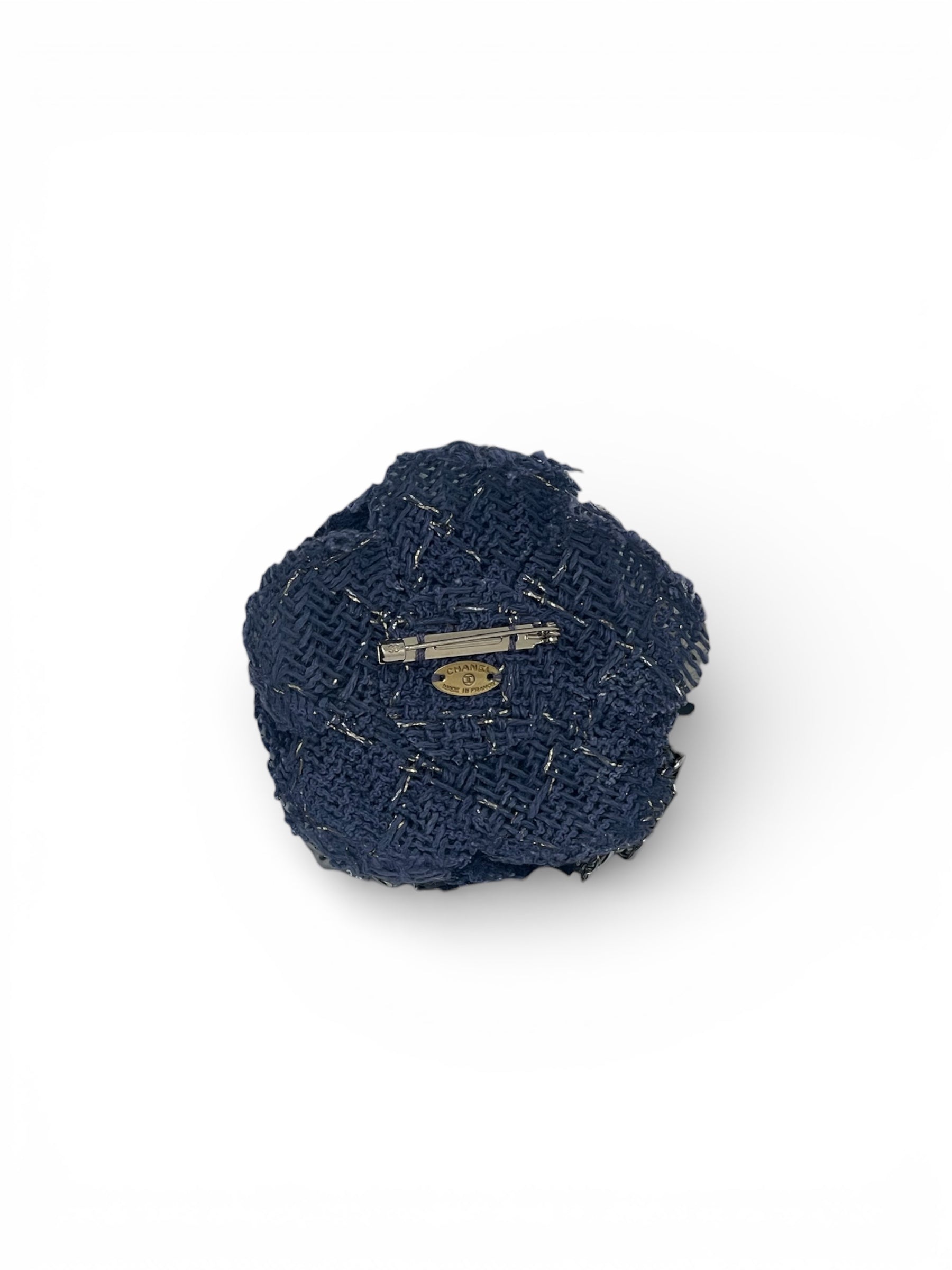 Chanel - Spilla blu in tweed