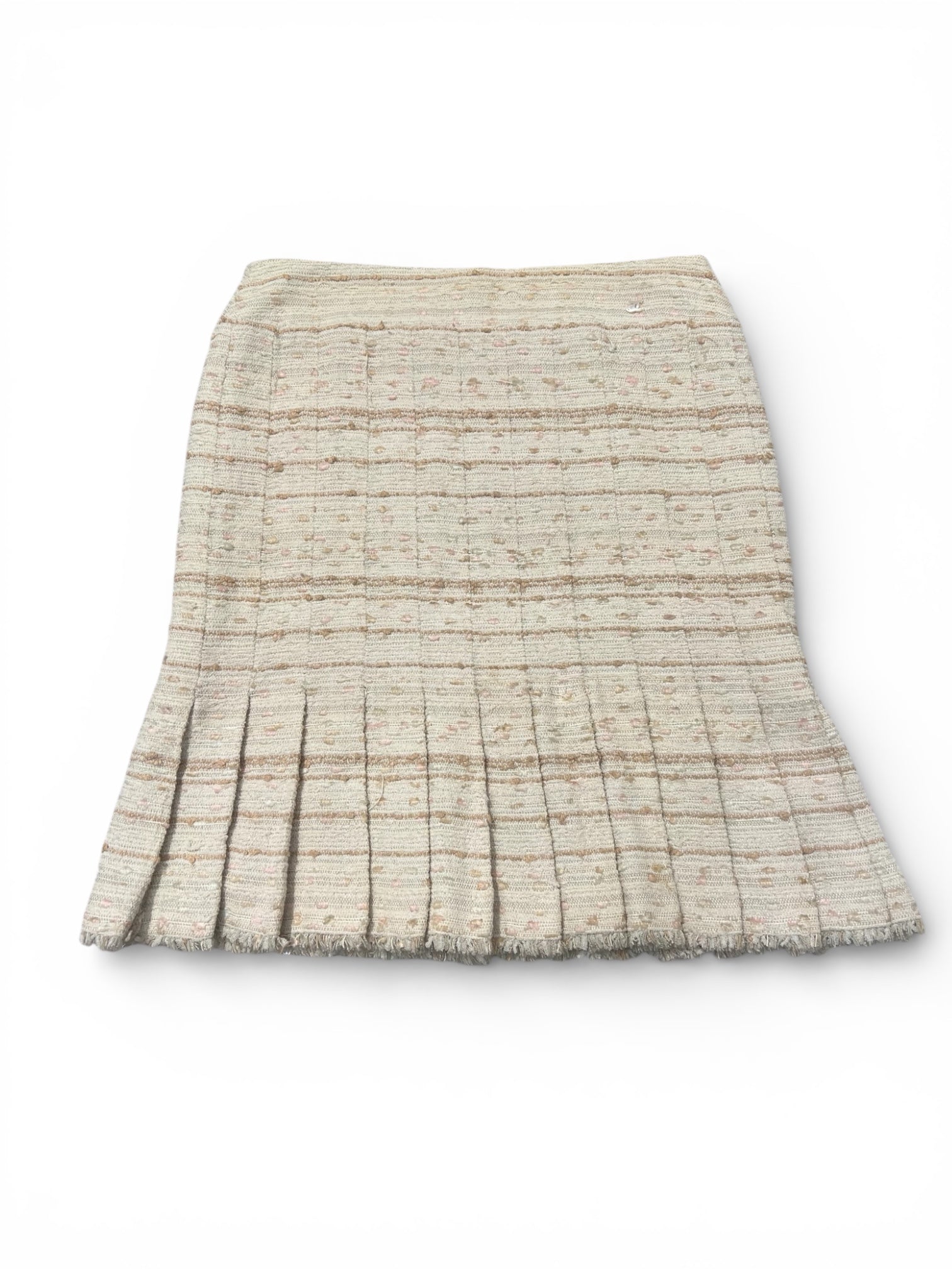 Chanel - Jupe en bouclette rose T38