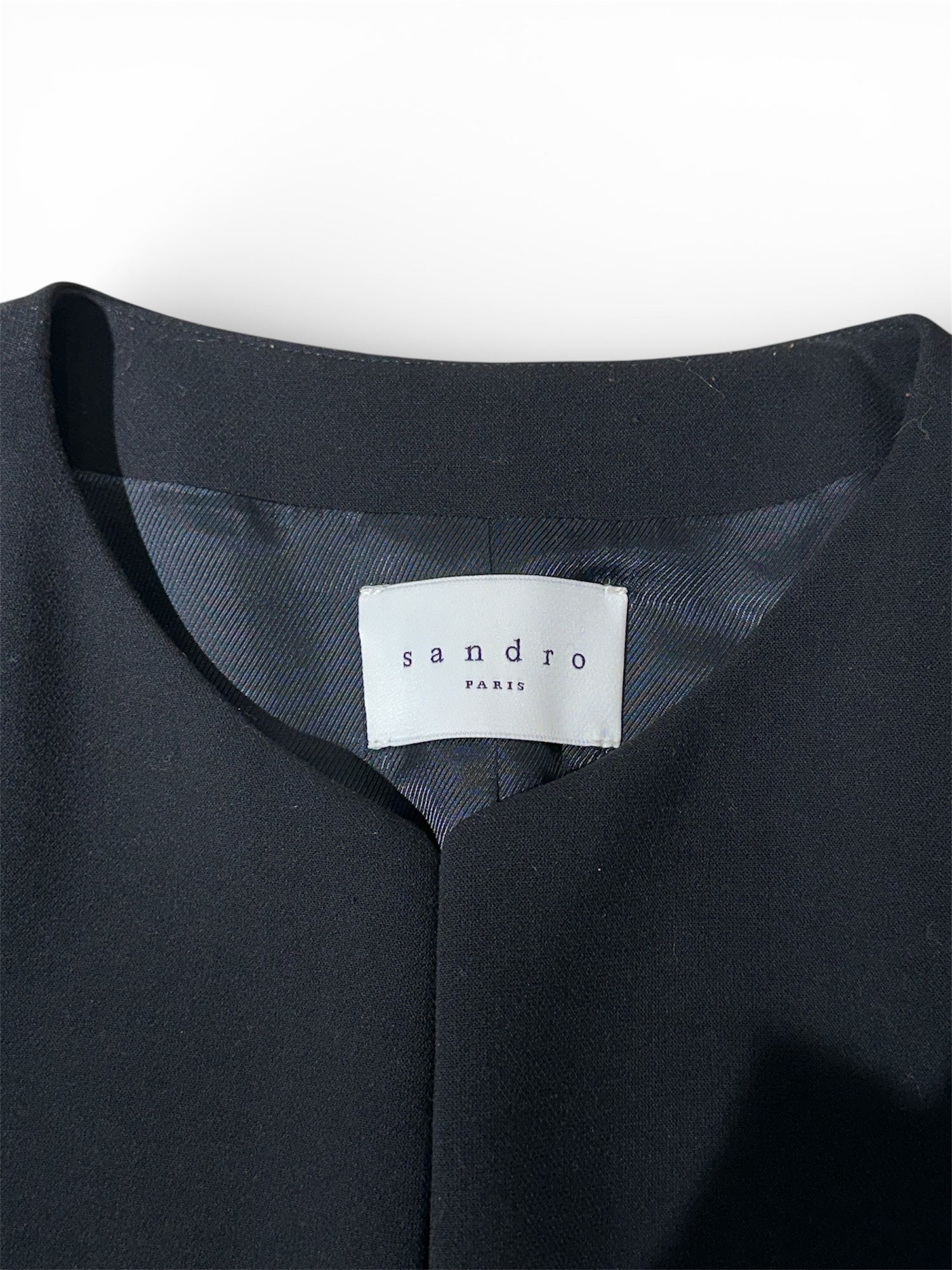 Sandro - Veste noir avec détails argenté T40