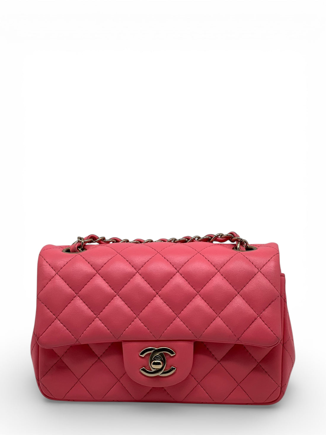Chanel - Sac Mini rectangle Rose en cuir