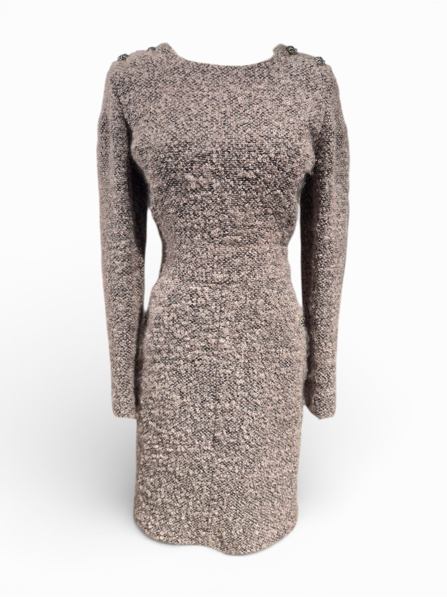 Chanel - Robe en laine mélangé T38