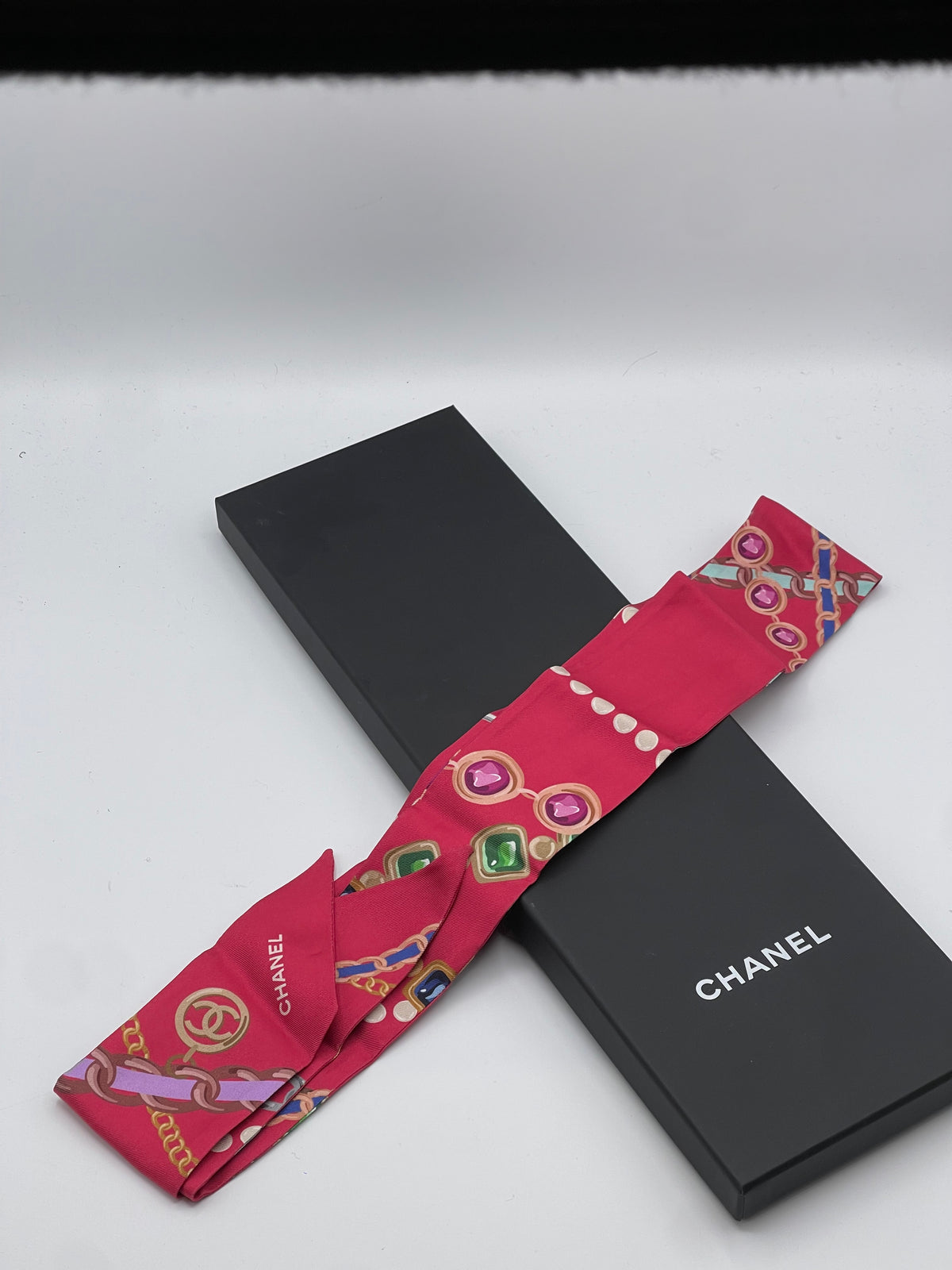 Chanel - Twilly CC rosa fucsia