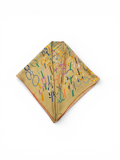 Hermès - Carré 90 « Doré bouclés »