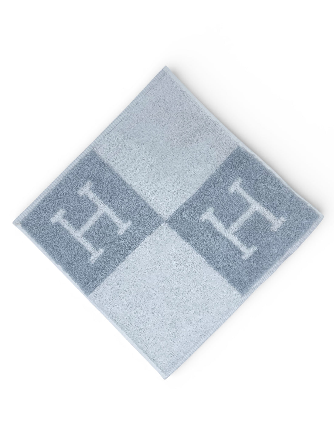 Hermès - Carré de toilette Avalon bleu en coton