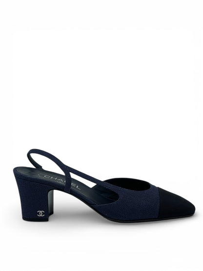 Chanel - Slingback bleu T40C