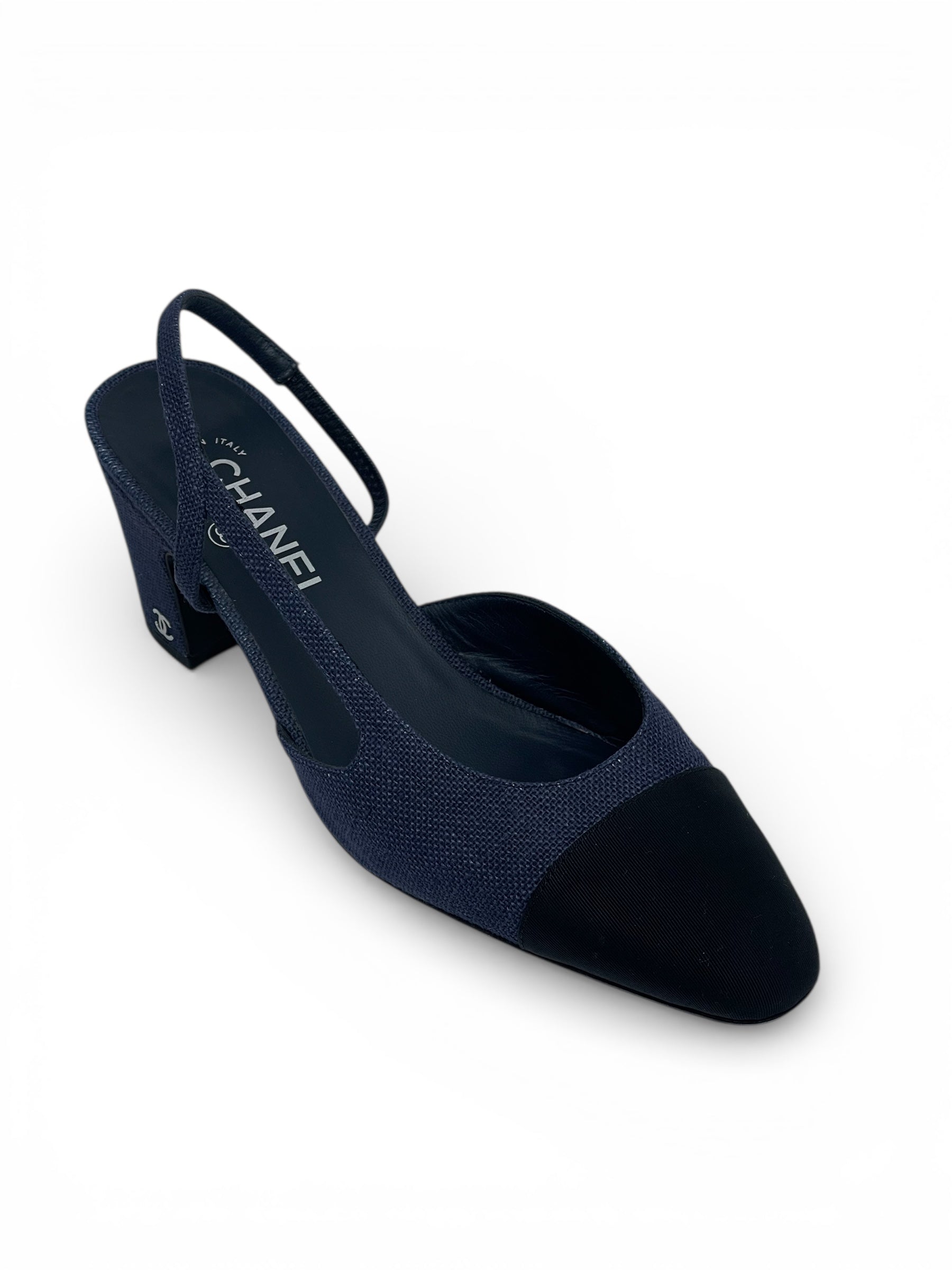 Chanel - Slingback bleu T40C
