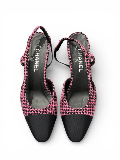 Chanel - Slingback en tweed T40C
