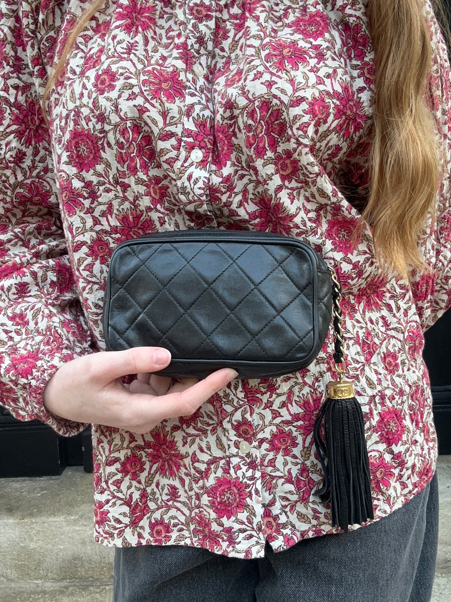 Chanel - Pochette à main mini caméra noir