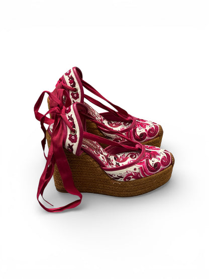 Dolce &amp; Gabbana -  Sandales spartiates en toile T37