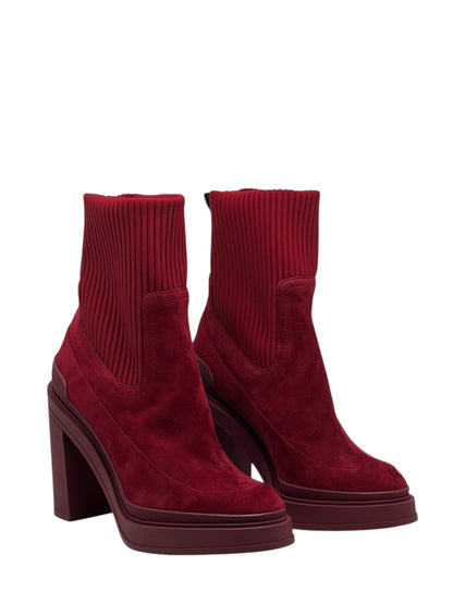 Hermès - Bottes en daim bordeaux T38