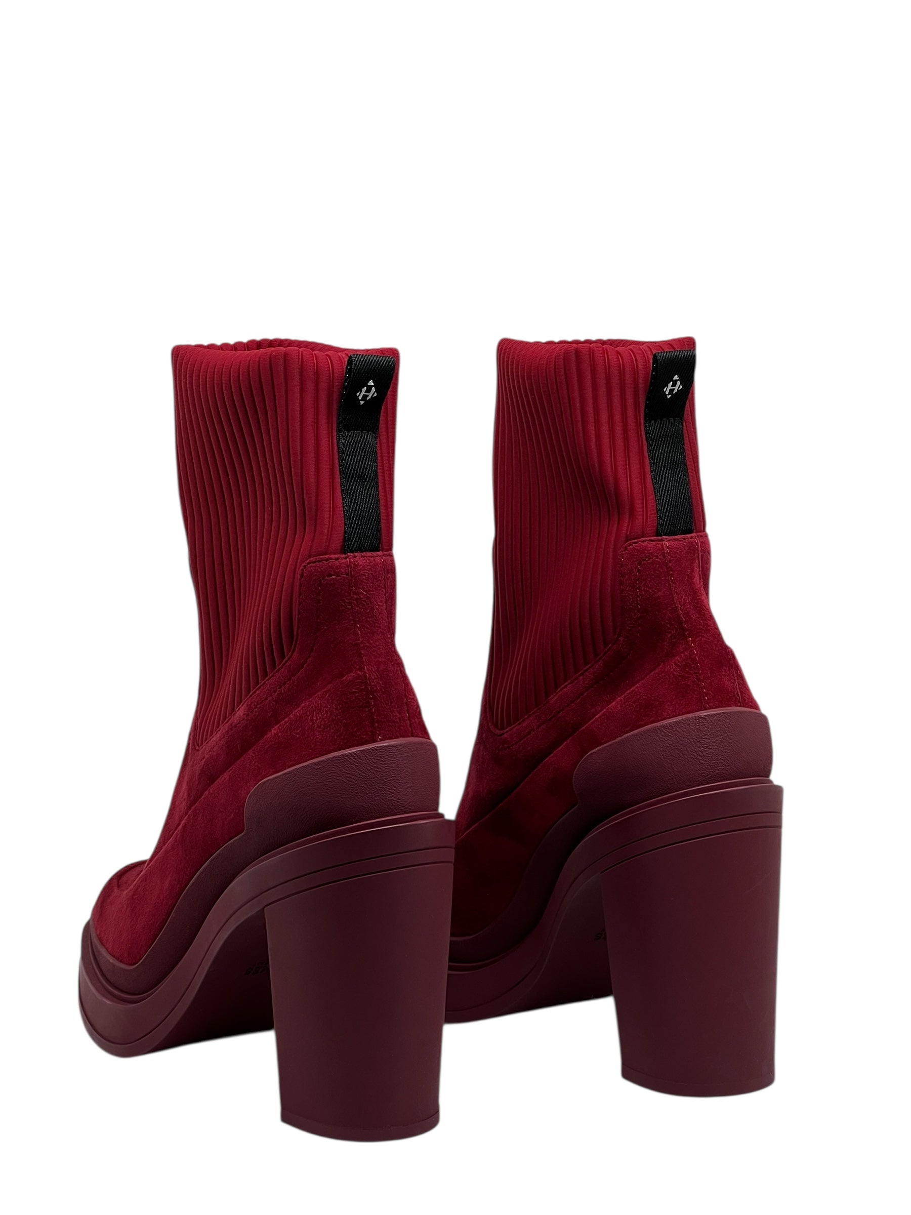 Hermès - Bottes en daim bordeaux T38